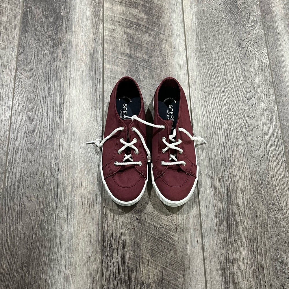 Sperry Maroon Slip‎ On Shoes